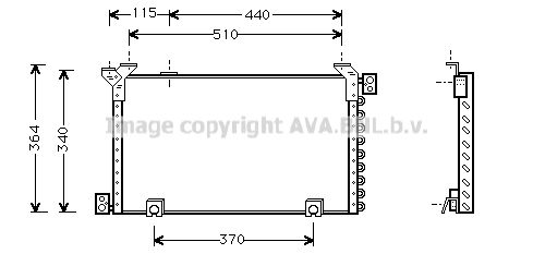 AVA QUALITY COOLING Lauhdutin, ilmastointilaite TO5194